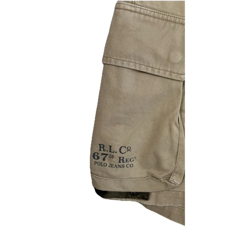 VTG Polo‎ Jeans Co Ralph Lauren Military Surplus Cargo Shorts Mens 40x10 Beige